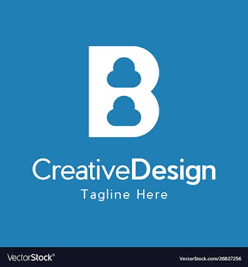 Letter b cloud creative modern logo vector image