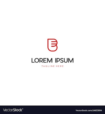 Letter b creative business logo design vector image