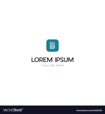 Letter b creative business logo design vector image