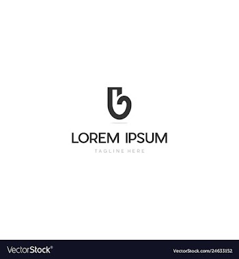 Letter b creative business logo design vector image
