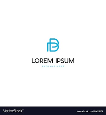 Letter b creative business logo design vector image
