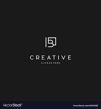 Letter b creative business logo design vector image