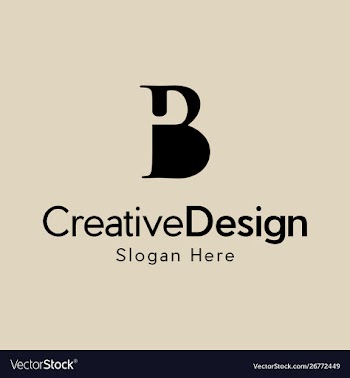 Letter b creative business logo design vector image