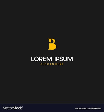 Letter b gold of golden creative business logo vector image