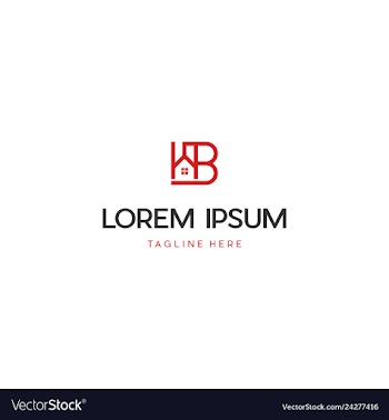 Letter b home business creative design logo vector image
