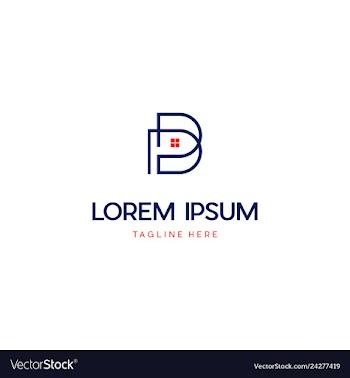 Letter b home business creative design logo vector image