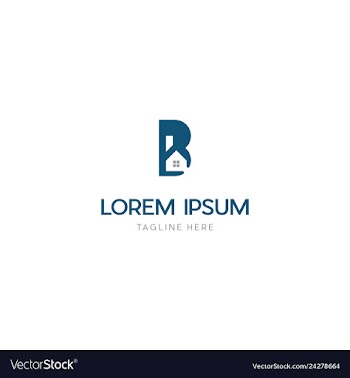 Letter b home business creative design logo vector image