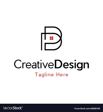 Letter b home housing creative business logo vector image