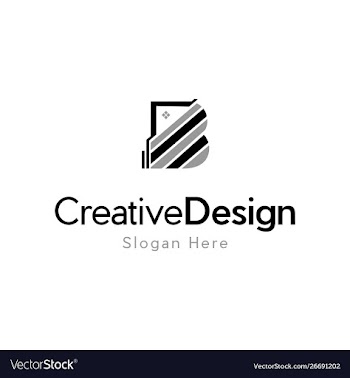 Letter b home realty creative business logo vector image