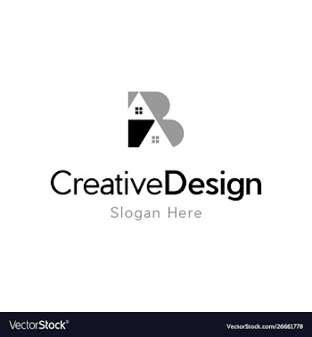 Letter b home realty creative logo vector image