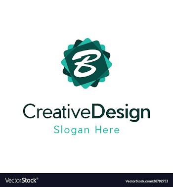 Letter b layer print creative business logo vector image