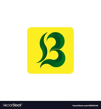 letter b leaf concept design