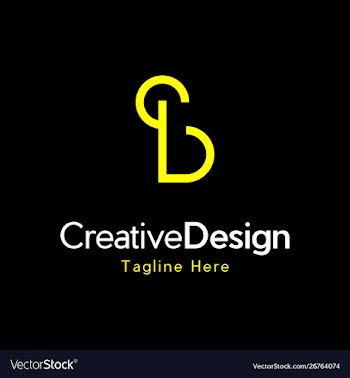 Letter b line creative business logo vector image