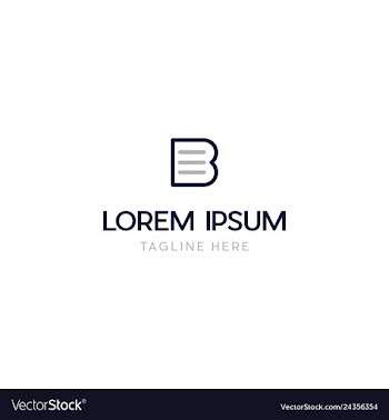 Letter b outline creative business logo vector image