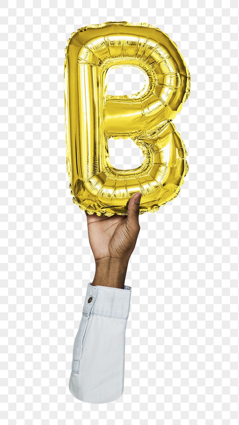 Letter B png gold balloon | Free PNG - rawpixel