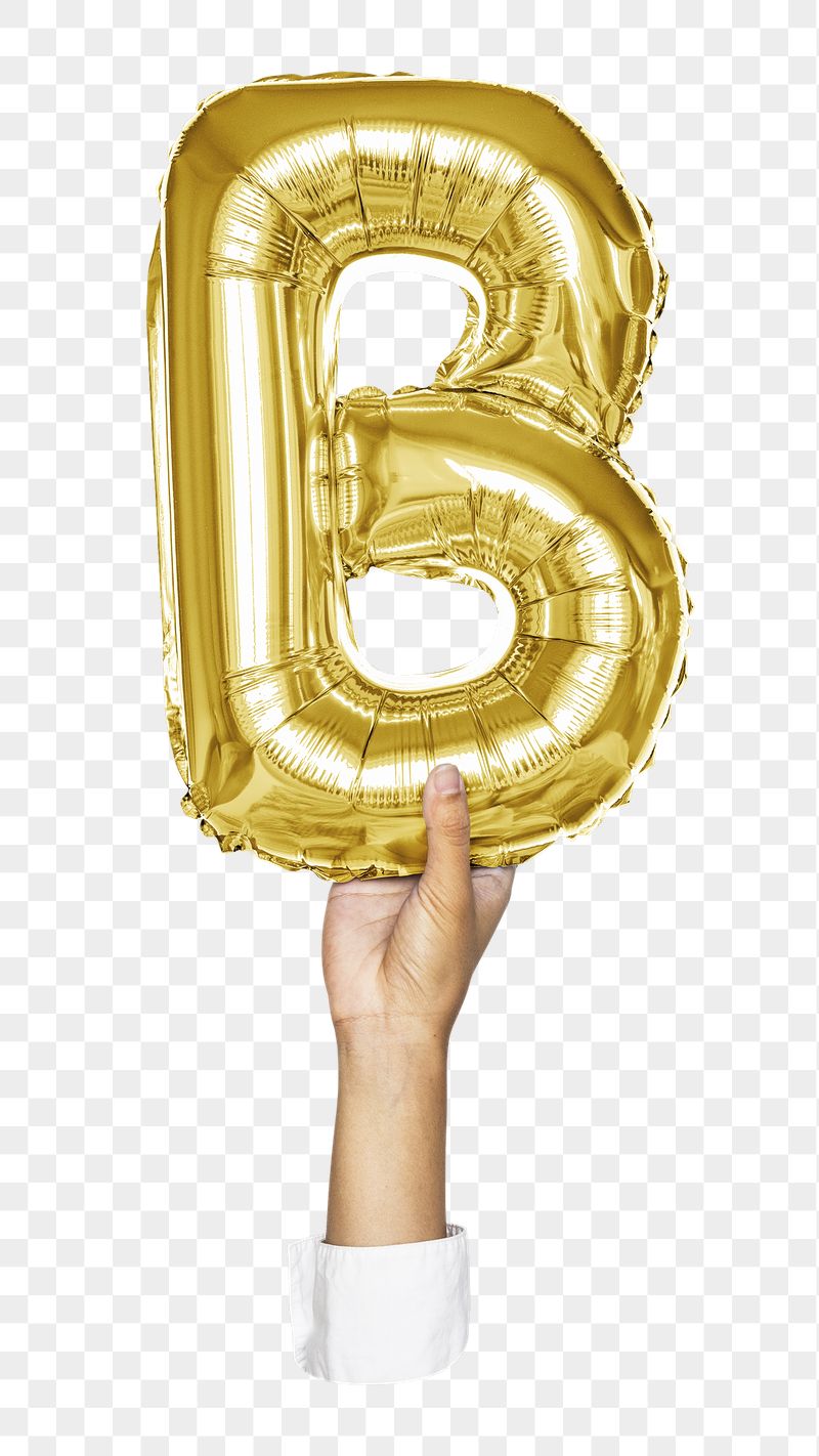 Letter B png gold balloon | Free PNG - rawpixel