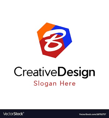 Letter b polygon creative business logo vector image