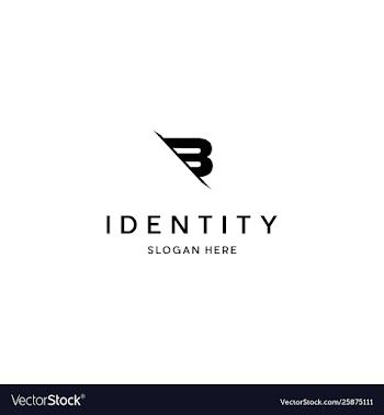 Letter b shaping creative business logo vector image