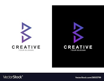 letter b simple gradient with modern concept