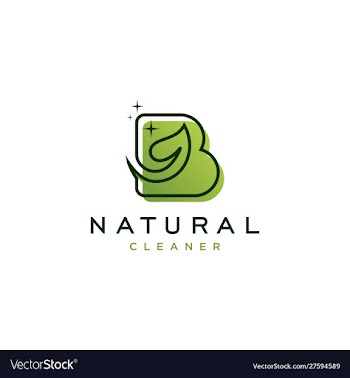 Letter b with leaf logo design vector image