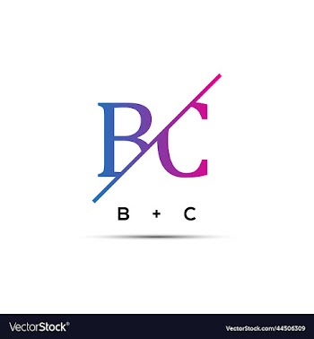 letter bc logo design icon