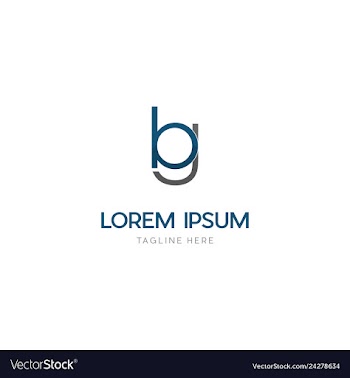 Letter bg creative business logo design vector image