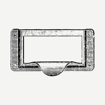 Letter box frame drawing, vintage | Free PSD - rawpixel