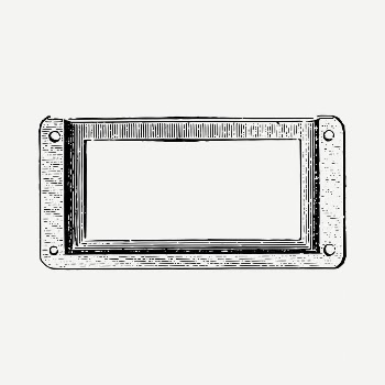 Letter box frame drawing, vintage | Free PSD - rawpixel