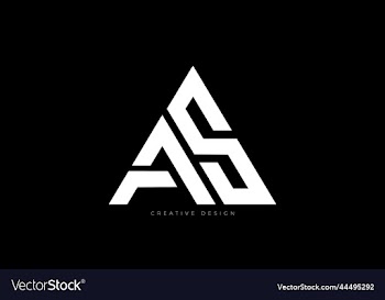 letter branding design as triangle concept
