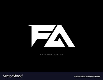 letter branding fa abstract logo