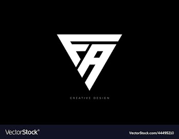 letter branding fa abstract triangle logo