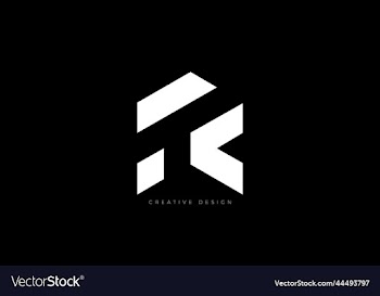 letter branding tr negative space creative logo