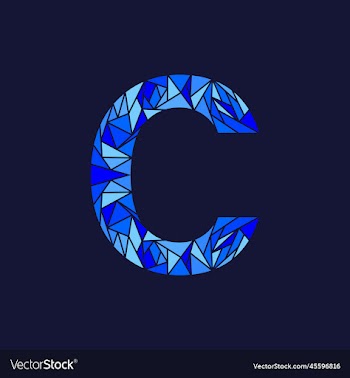 letter c abstract polygon logo