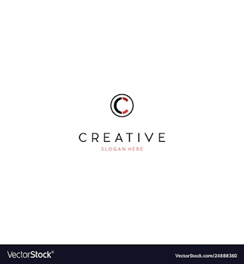 Letter c creative business logo design vector image
