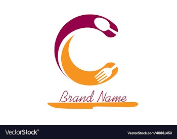 letter c food logo design template