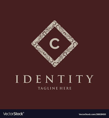Letter c frame luxury creative business logo vector image