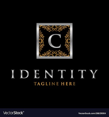 Letter c frame luxury creative business logo vector image