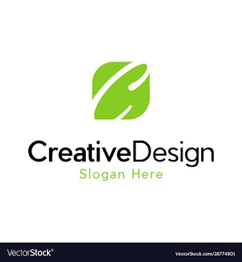 Letter c leaf naturally creative business logo vector image