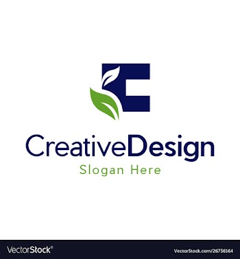 Letter c leaf naturally logo vector image