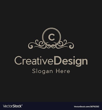 Letter c luxury ornate frame creative business log vector image
