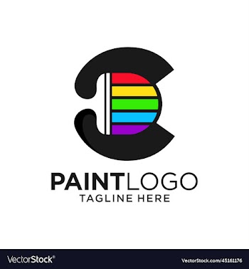 letter c paint logo design