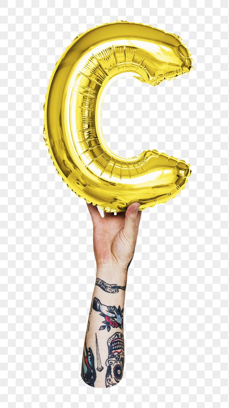 Letter C png gold balloon | Free PNG - rawpixel