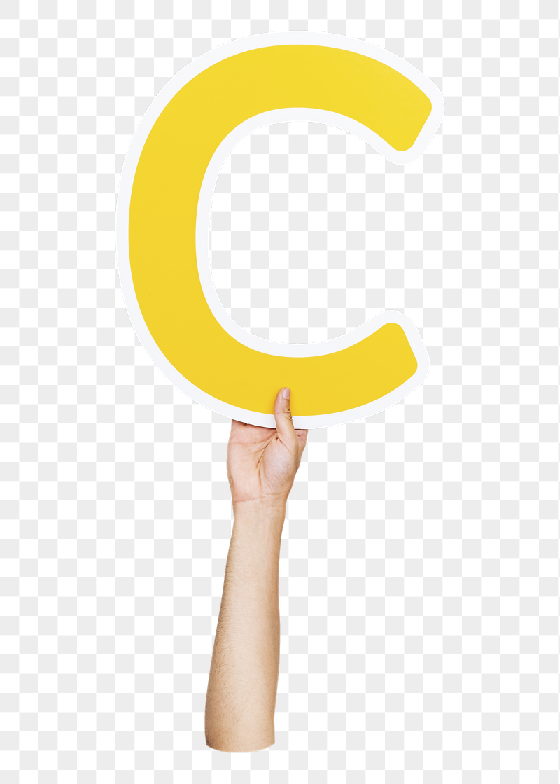 Letter C png hand holding | Free PNG - rawpixel