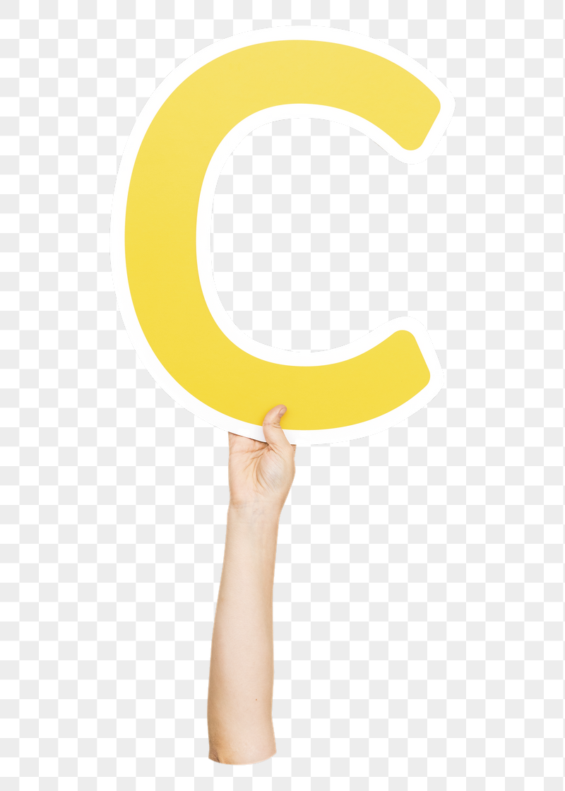 Letter C png hand holding | Free PNG - rawpixel