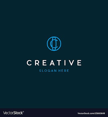 Letter c science creative technology logo vector image