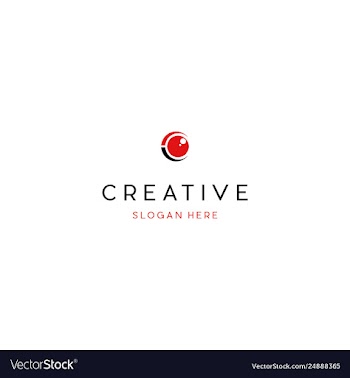 Letter c vision eye creative business logo design vector image