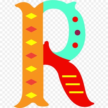 Letter Clip art - Color letters R 