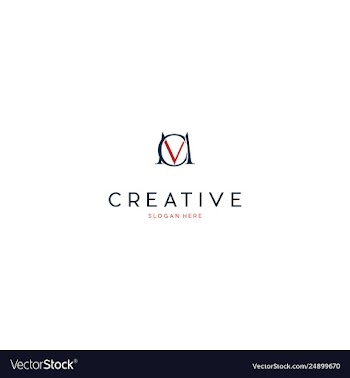 Letter cm creative business logo design vector image
