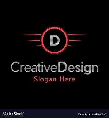 Letter d automotive creative business logo vector image