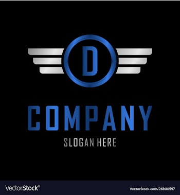 Letter d automotive creative business logo vector image